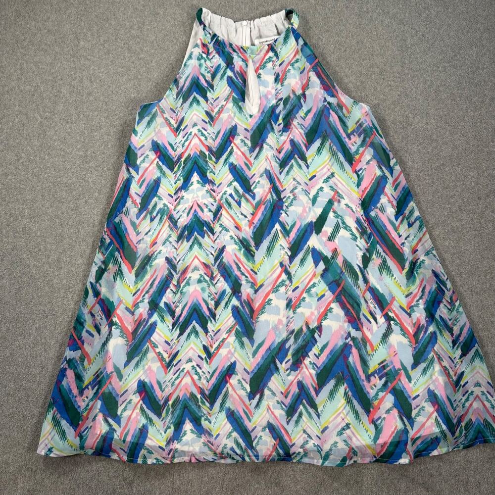 Cupcakes & Cashmere Abstract Colorful Mini Dress Women X-Small Sleeveless Halter